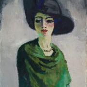 Woman in a black hat