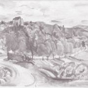 Пейзаж с замком Сен-Поль-де-Ванс (Пейзаж)