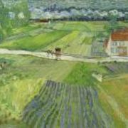 Landscape at Auvers after Rain (Landscape with Carriage and Train)