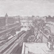 View of the Seine and the monument to Henry IV