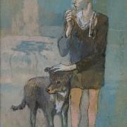 Boy with a Dog. Verso: Study of Two Figures and a Male Head in Profile